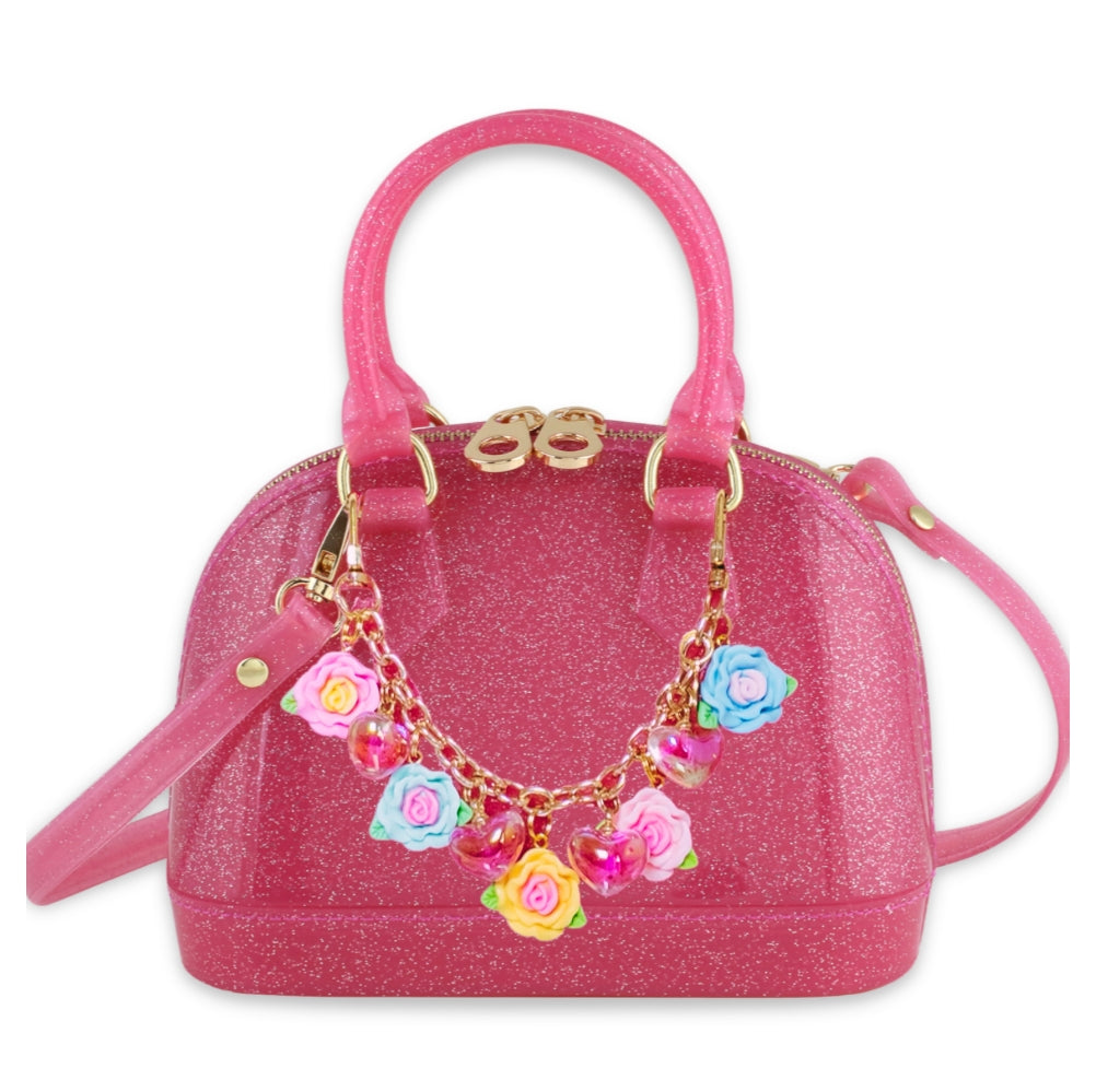 Cate Hot Pink Sparkle: Petal Party