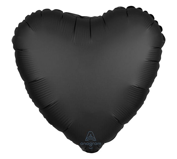 Satin Luxe Onyx Black Standard Foil Balloon