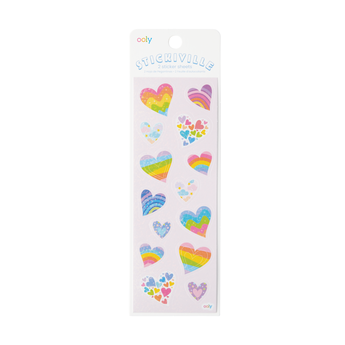 Stickiville Rainbow Hearts Stickers