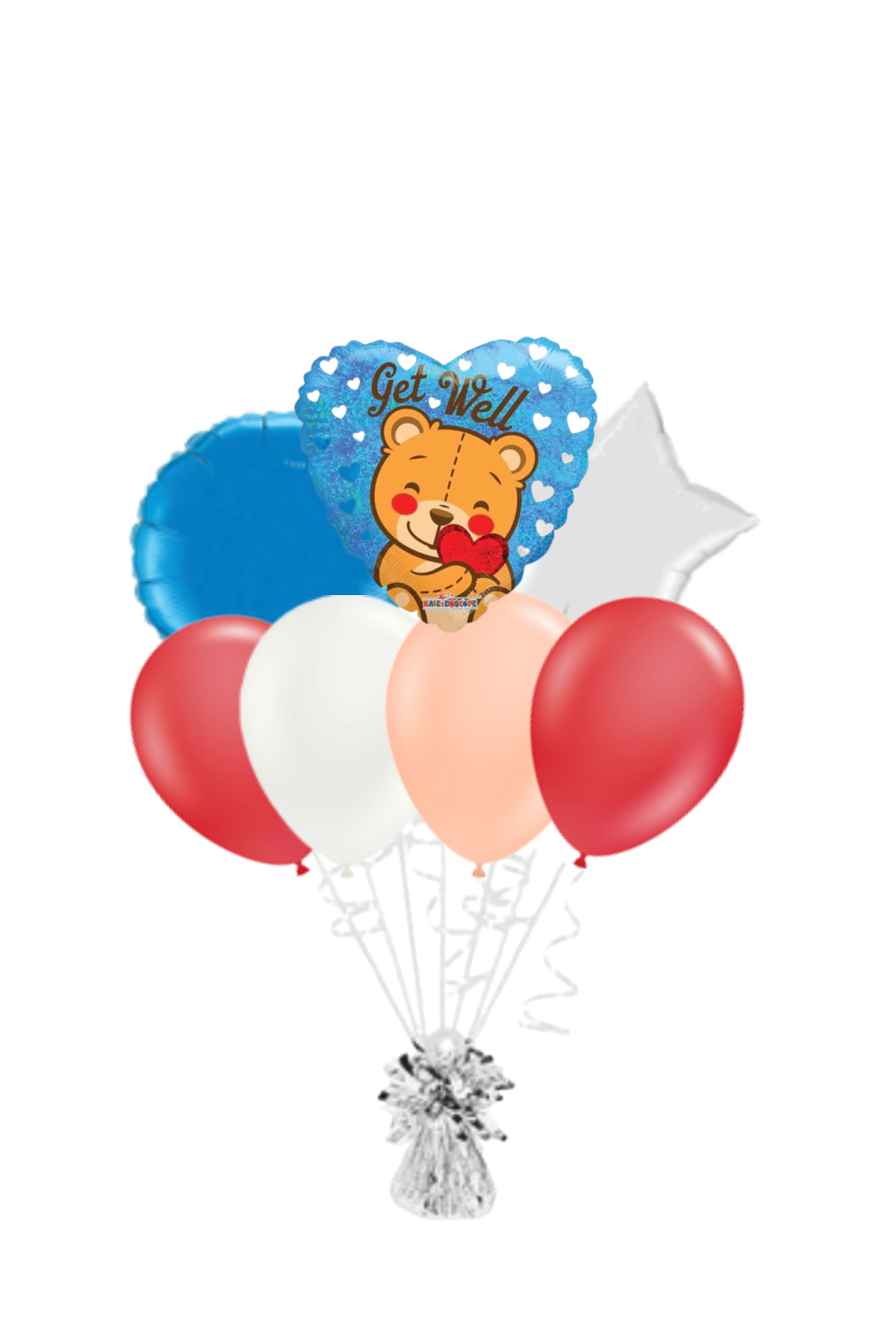 Teddy Bear Get Well Soon Balloon Bouquet