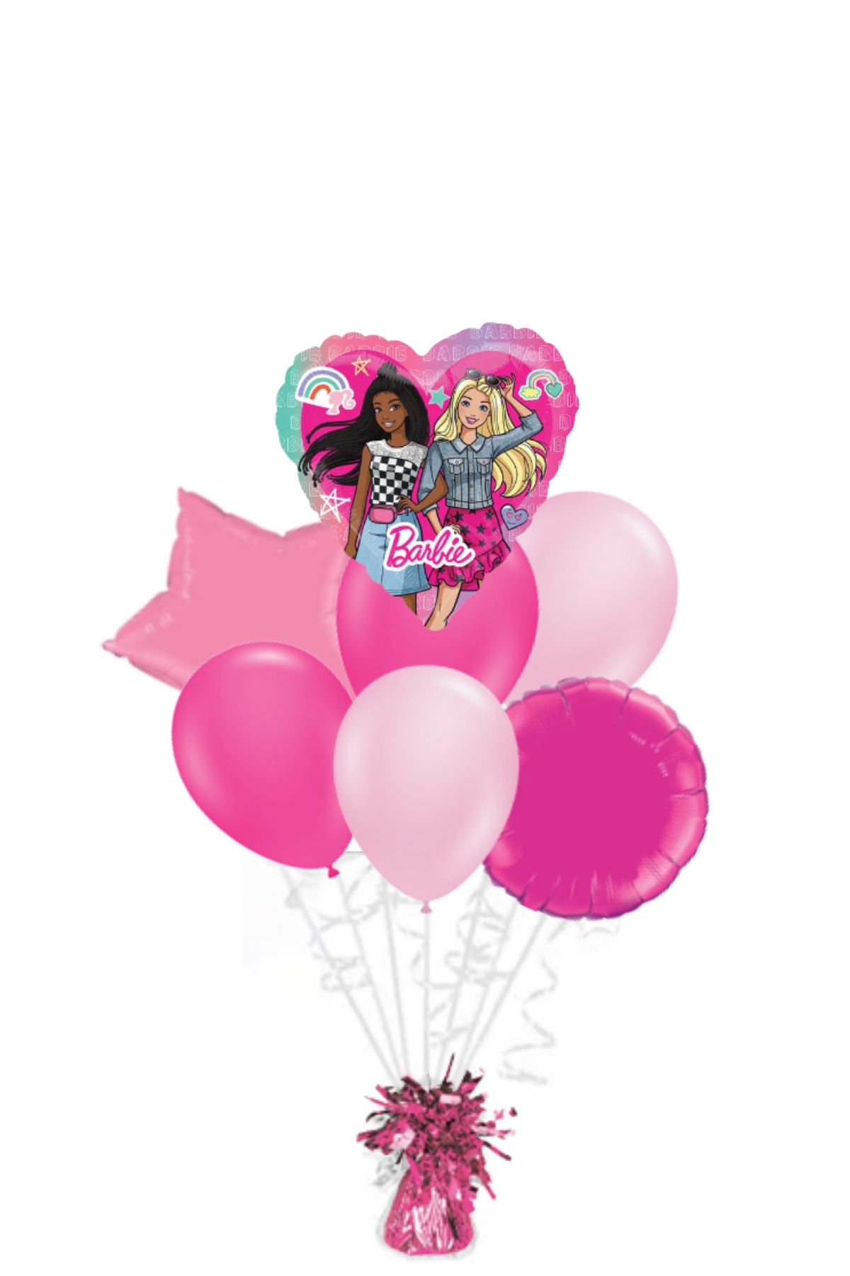 Jumbo Heart Barbie Dream Together Balloon Bouquet