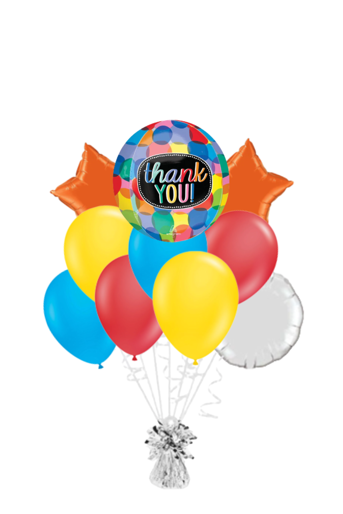 Colorful Orbz Thank You Balloon Bouquet