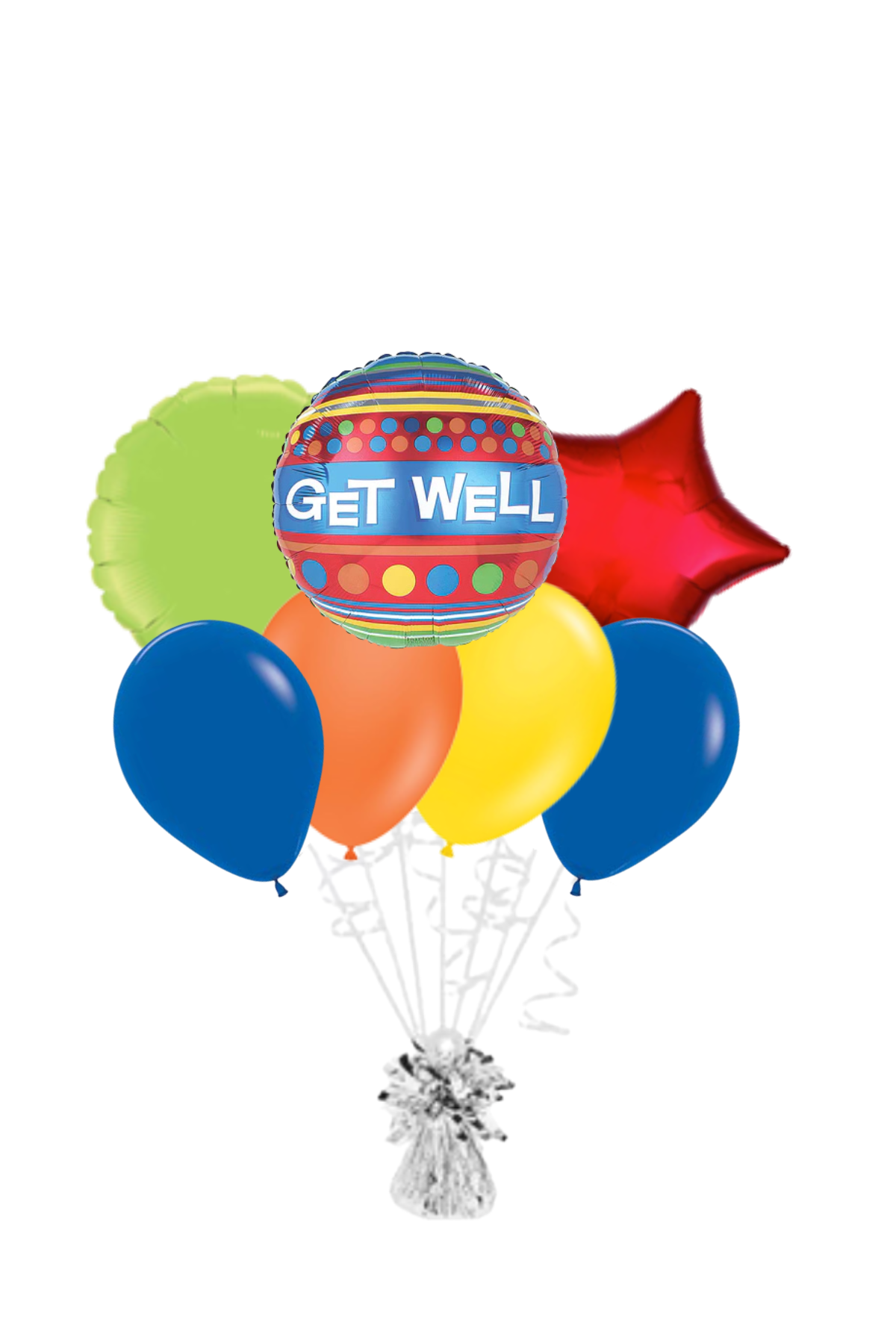 Stripes & Dots Get Well Soon Balloon Bouquet