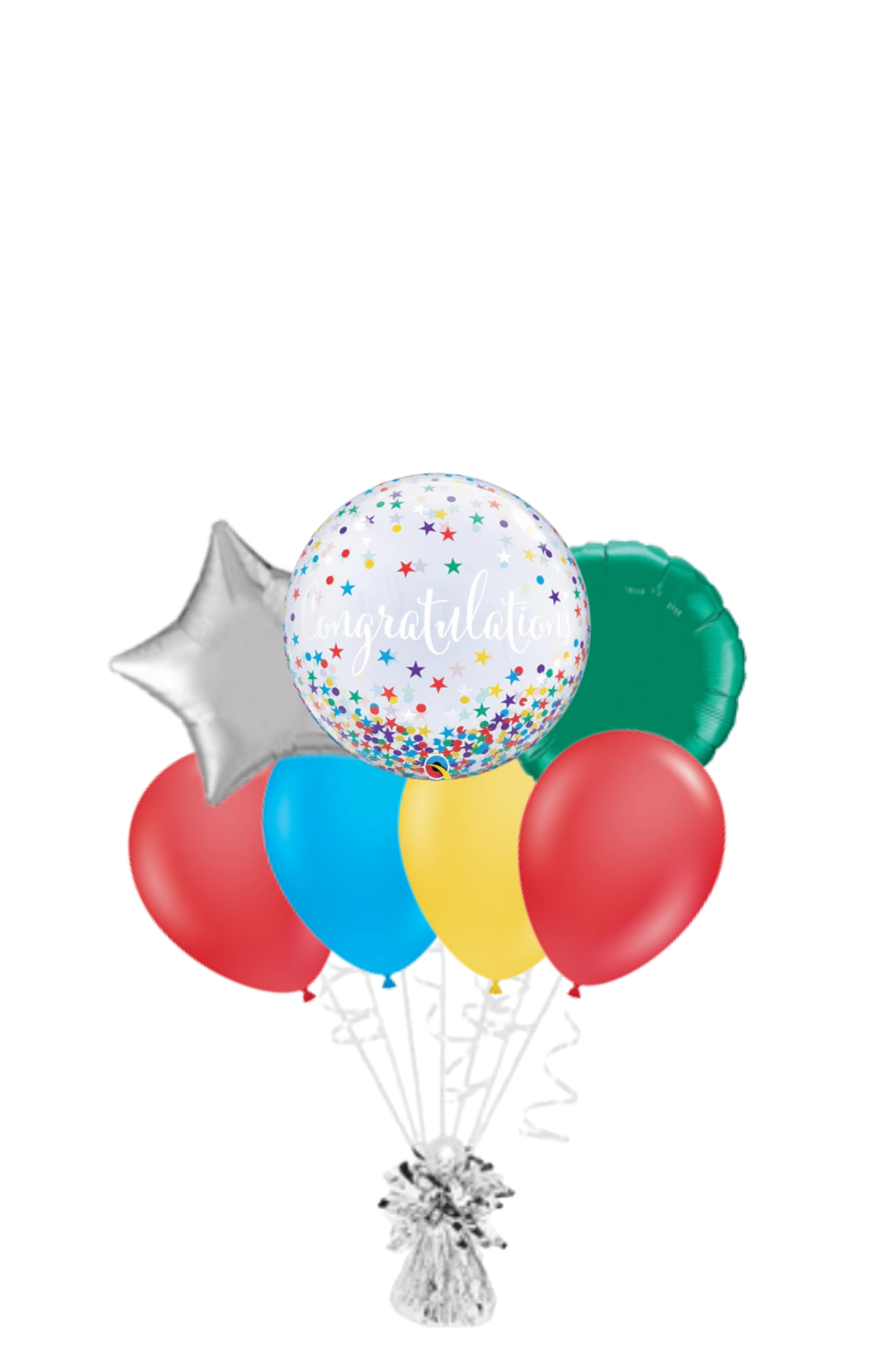 Confetti Bubble Congratulations Balloon Bouquet