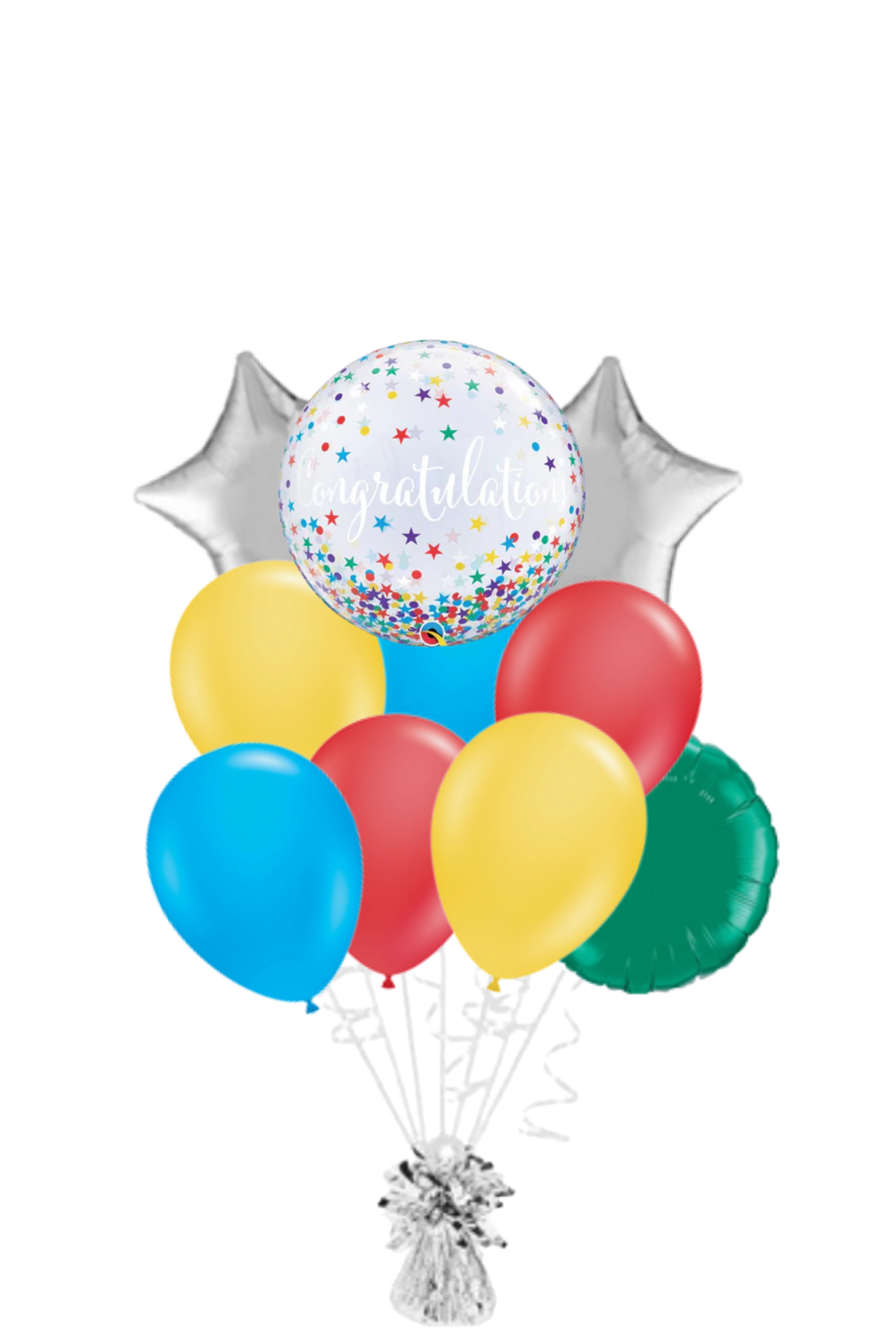 Confetti Bubble Congratulations Balloon Bouquet