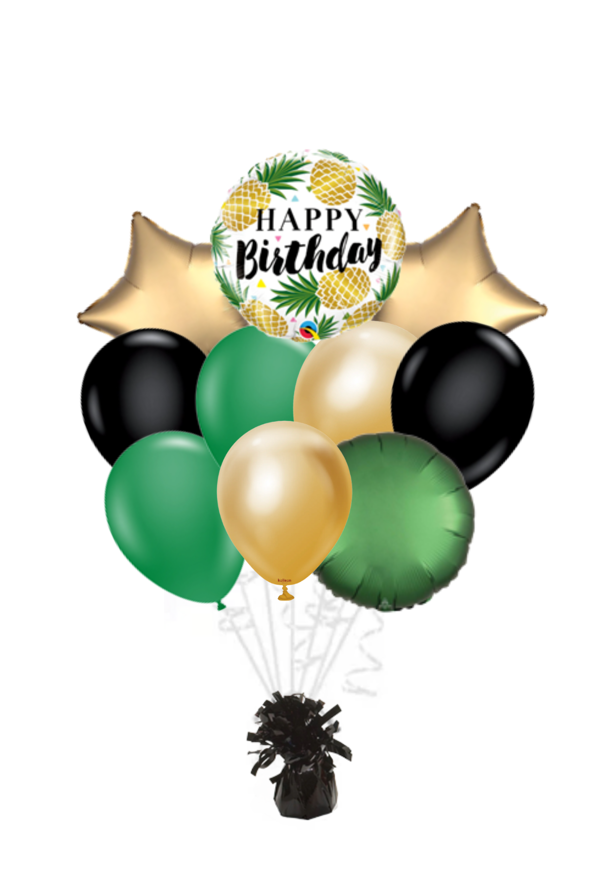 Pineapple Happy Birthday Balloon Bouquet