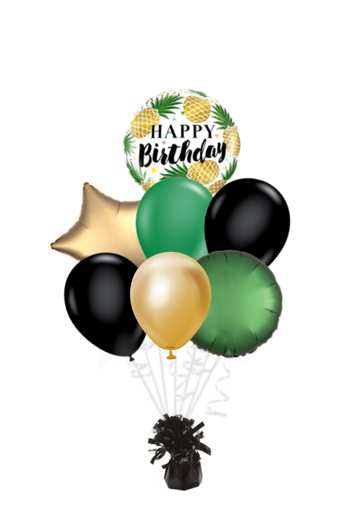 Pineapple Happy Birthday Balloon Bouquet