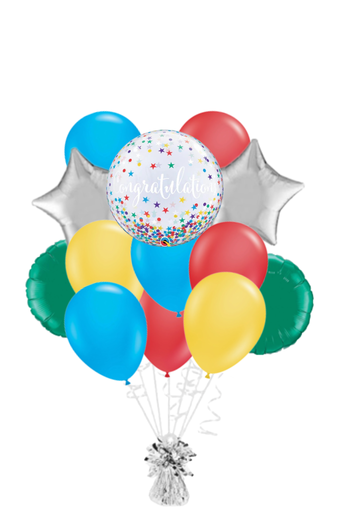 Confetti Bubble Congratulations Balloon Bouquet