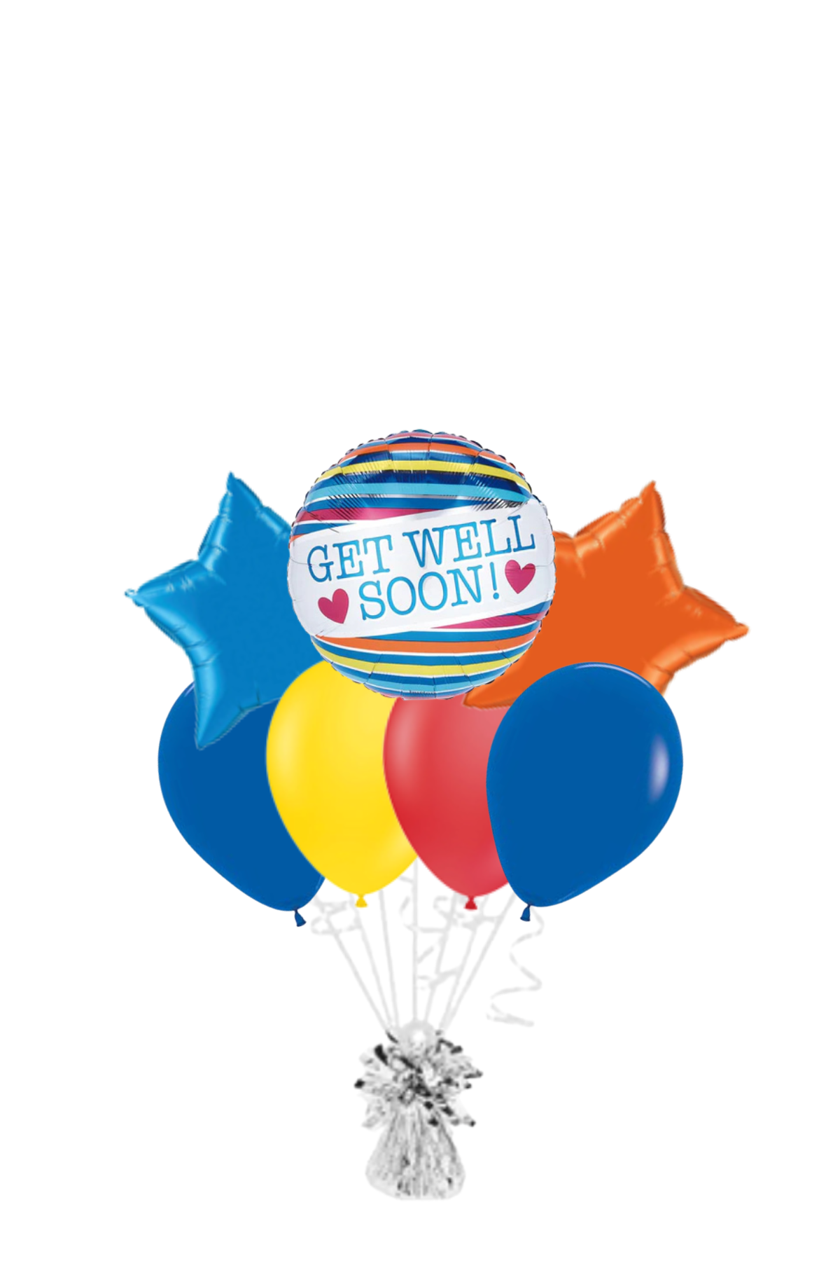 Stripes Get Well Soon Balloon Bouquet