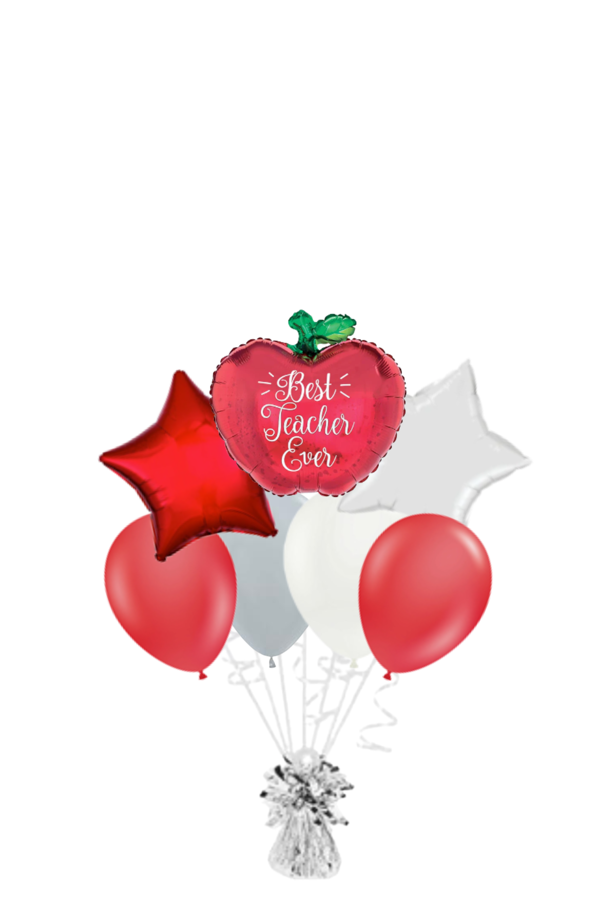 Best Teacher Ever Apple Balloon Bouquet
