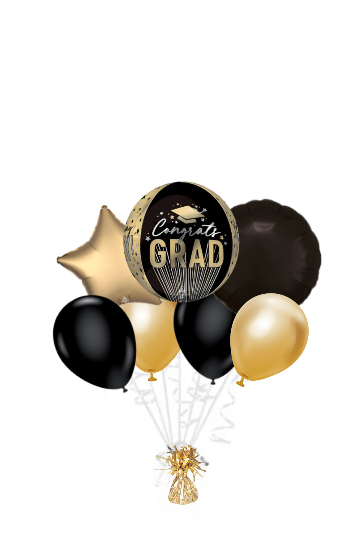 Congrats Grad Stars & Stripes Orbz Balloon Bouquet