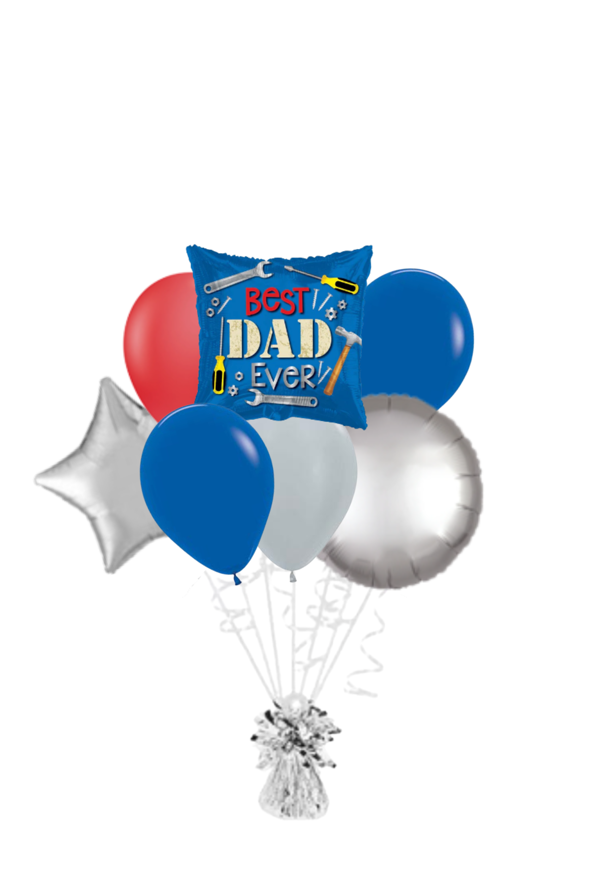 Best Dad Ever Tools Father's Day Balloon Bouquet