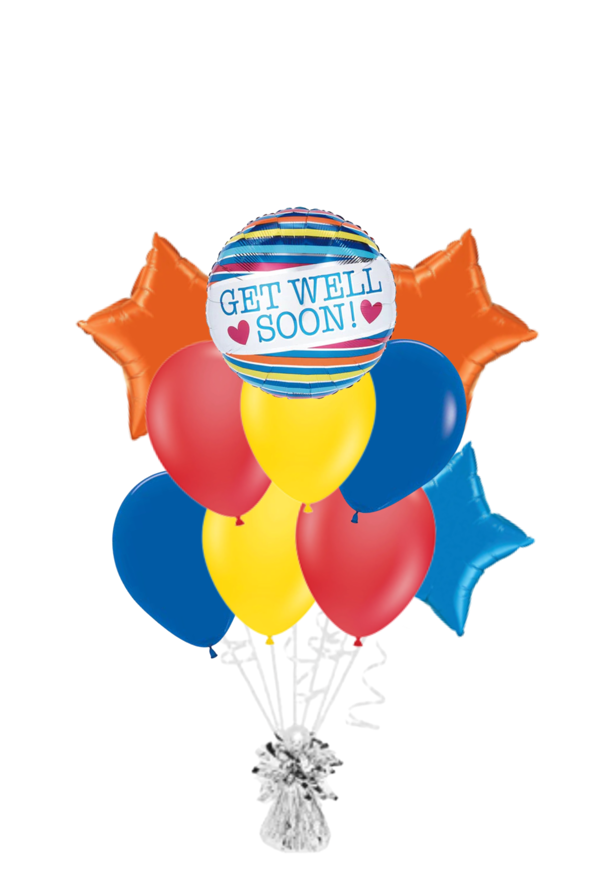 Stripes Get Well Soon Balloon Bouquet