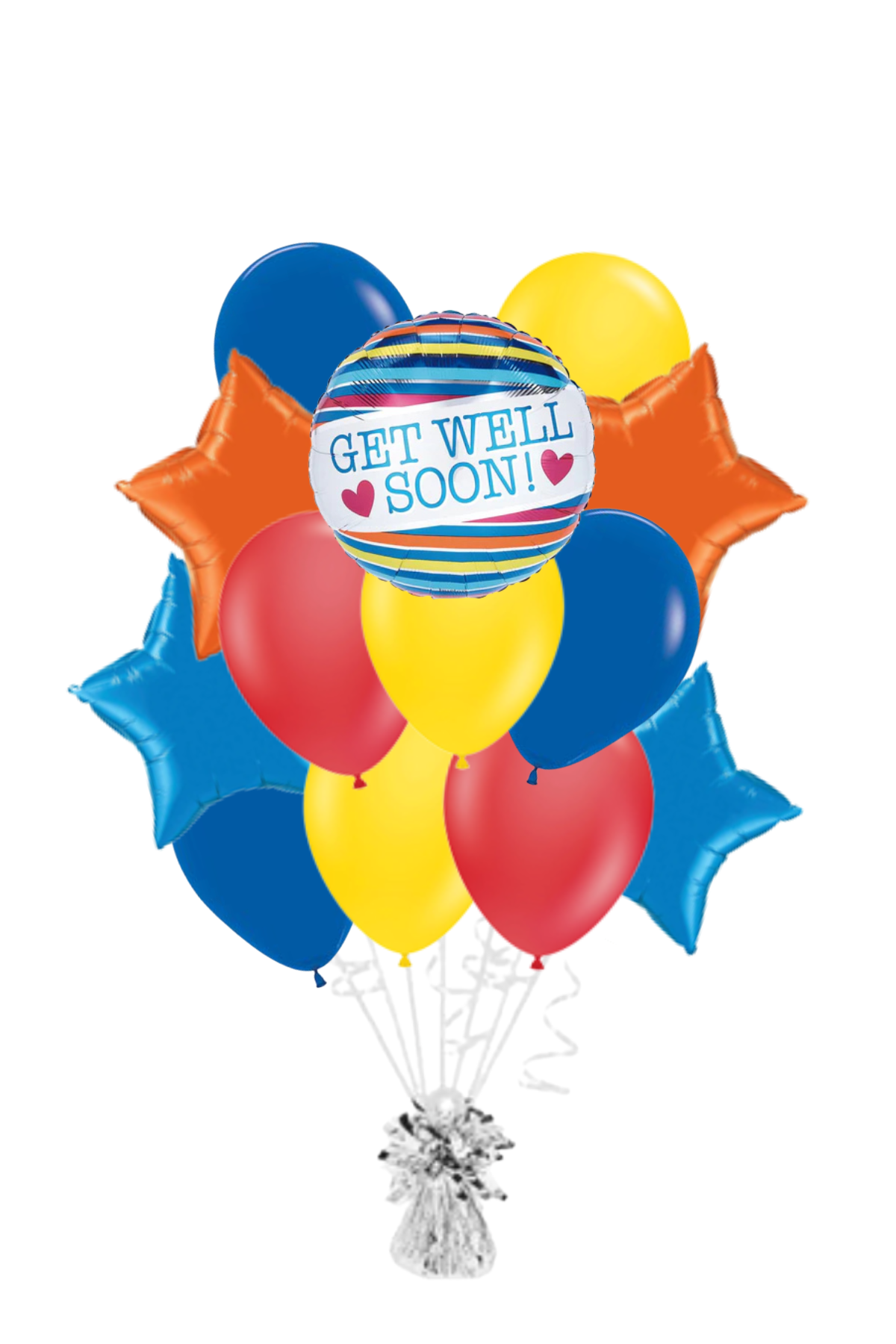 Stripes Get Well Soon Balloon Bouquet