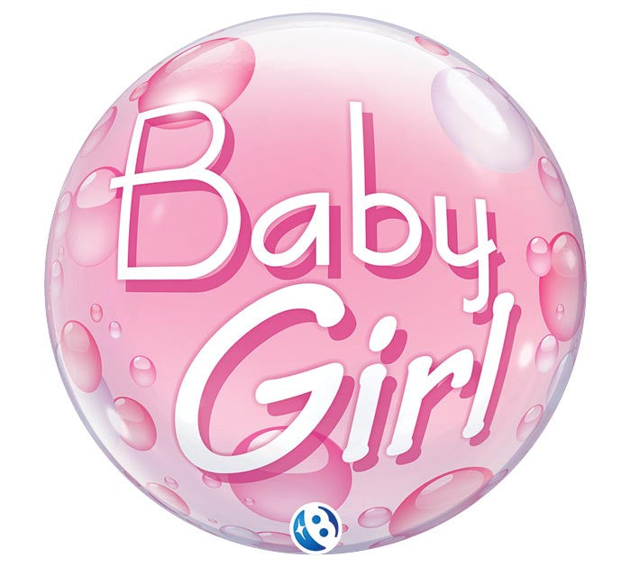 Baby Girl Pink Bubble Balloon