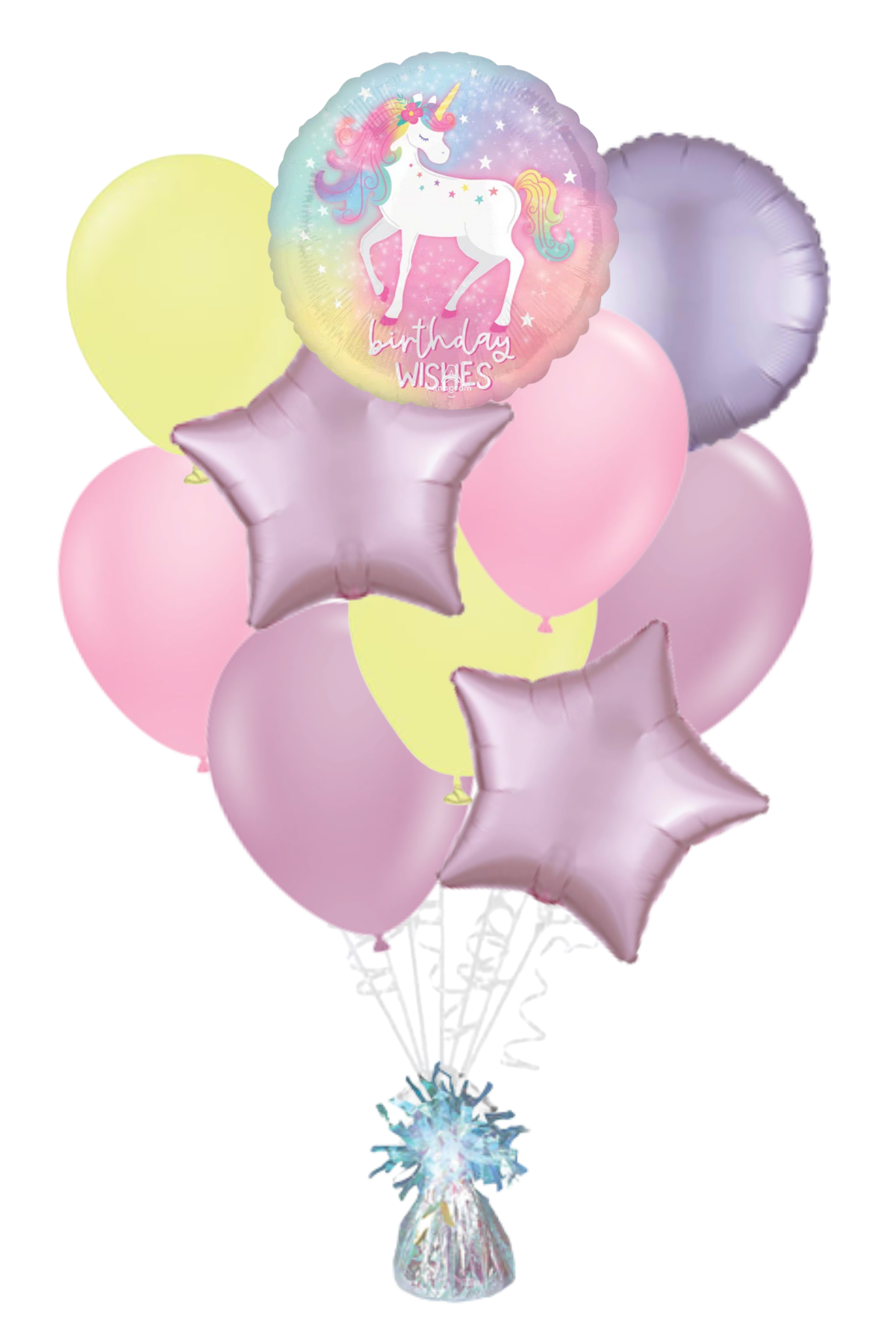 Birthday Wishes Enchanted Unicorn Happy Birthday Balloon Bouquet