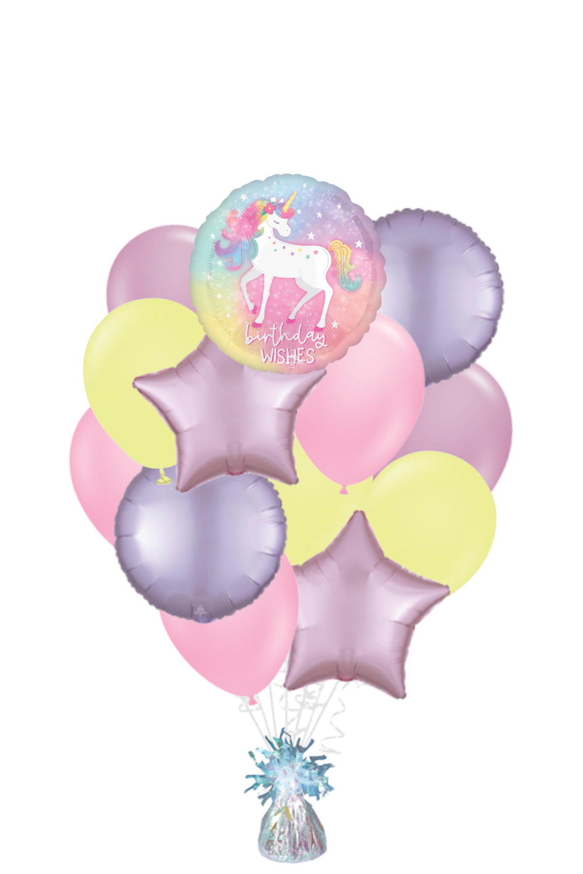 Birthday Wishes Enchanted Unicorn Happy Birthday Balloon Bouquet