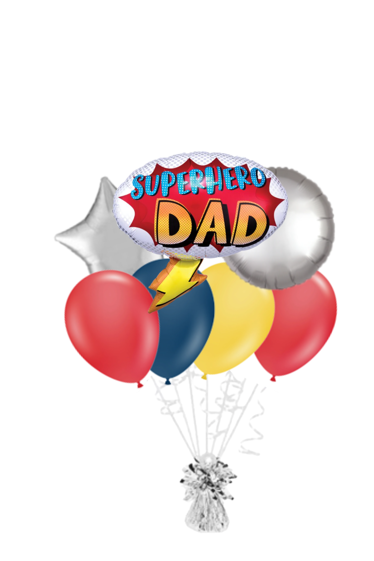 Large Superhero Dad Father's Day Balloon Bouquet