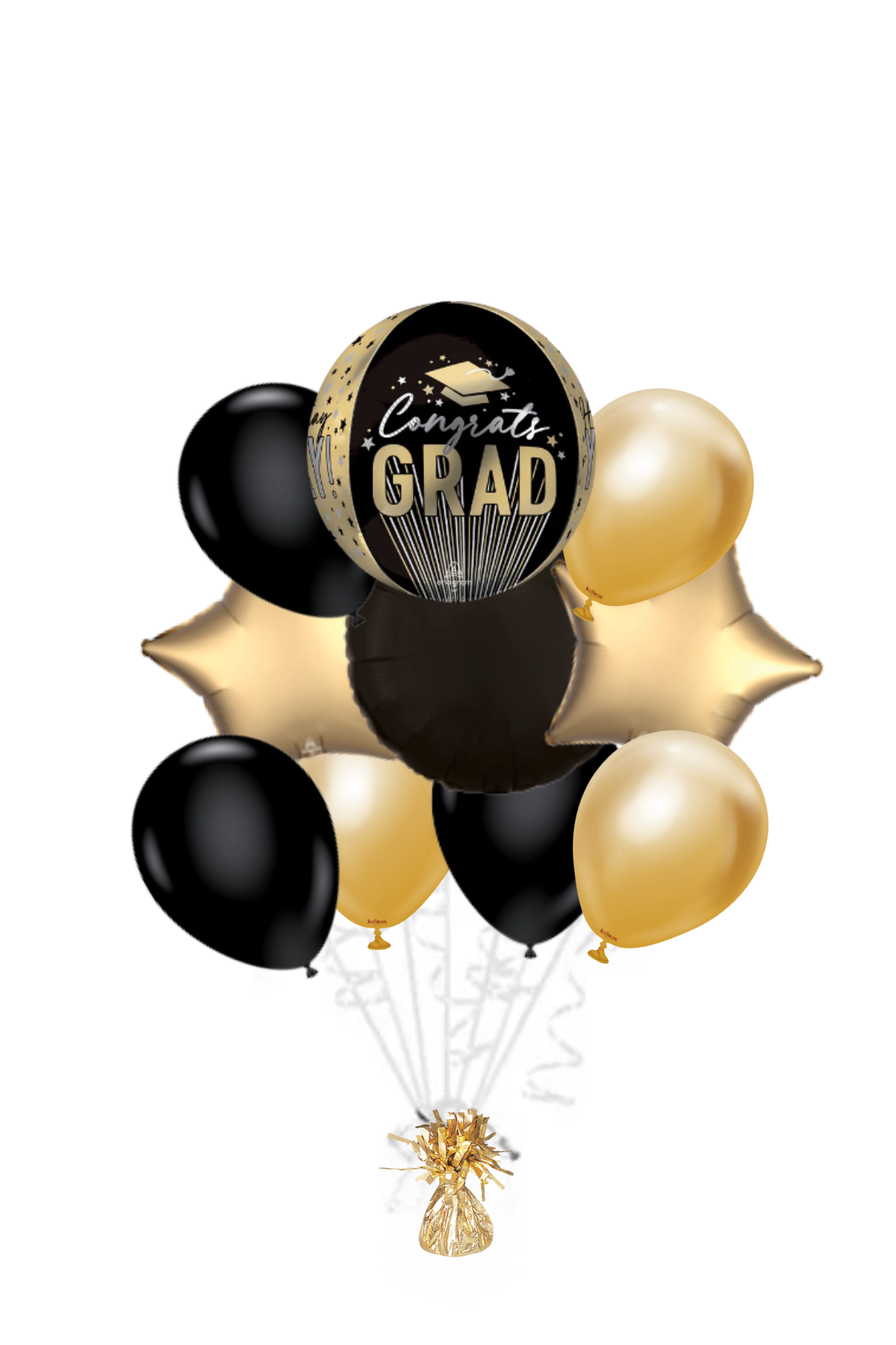 Congrats Grad Stars & Stripes Orbz Balloon Bouquet