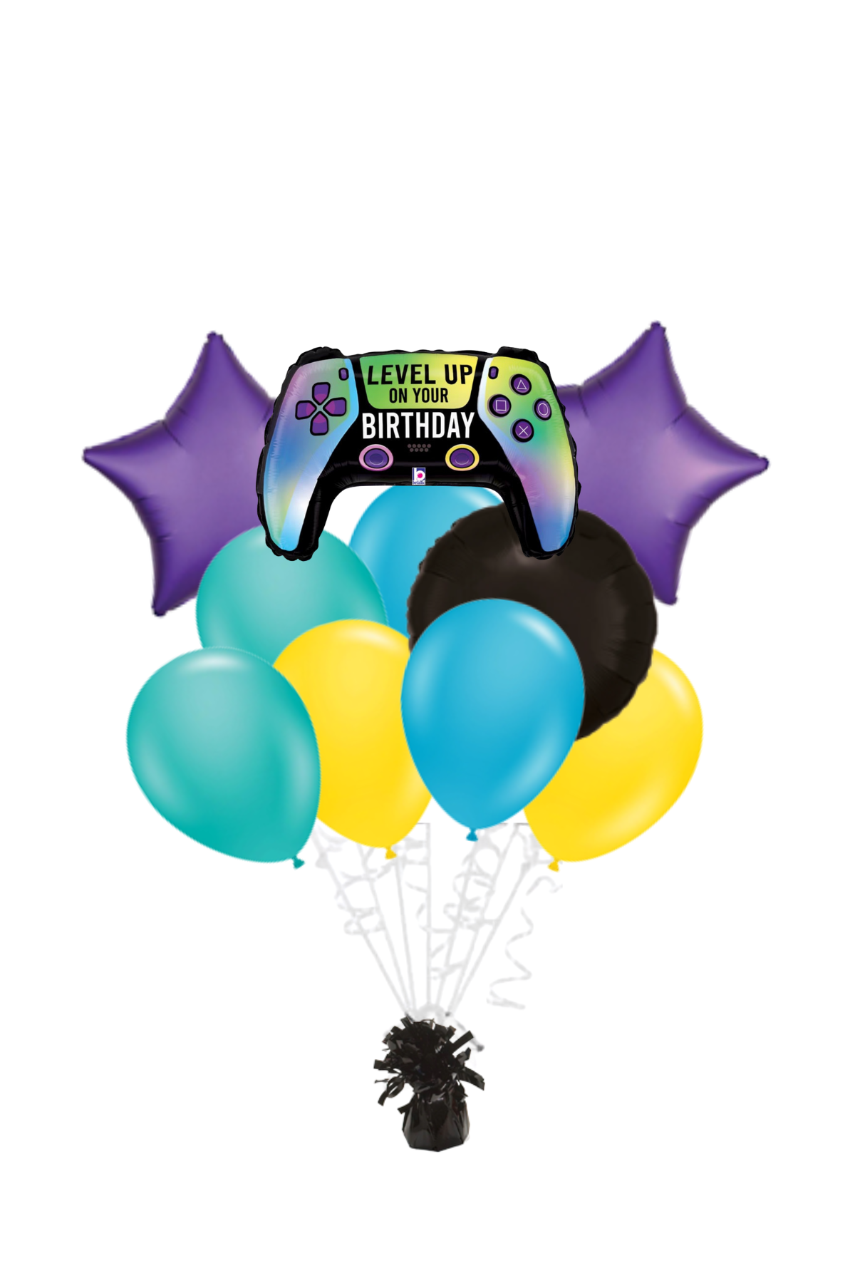Large Level Up Happy Birthday Balloon Bouquet