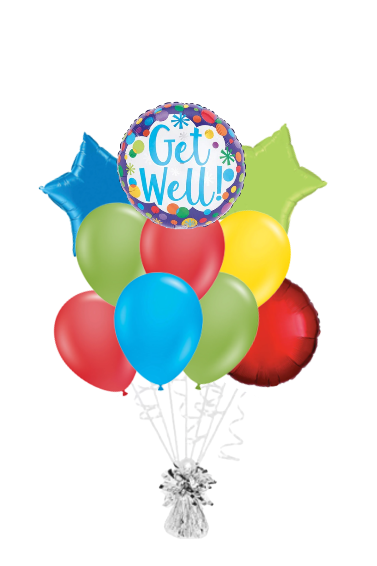 Polka Dot Get Well Soon Balloon Bouquet