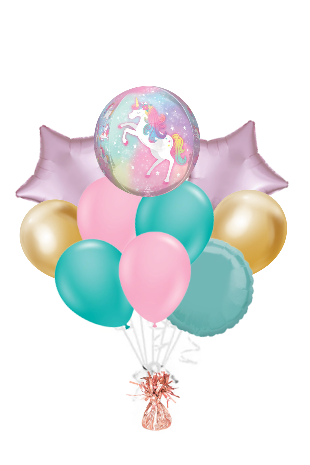 Enchanted Unicorn Orbz Balloon Bouquet