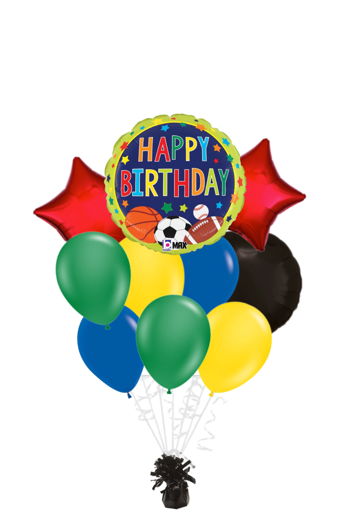 Multi Sports Happy Birthday Balloon Bouquet