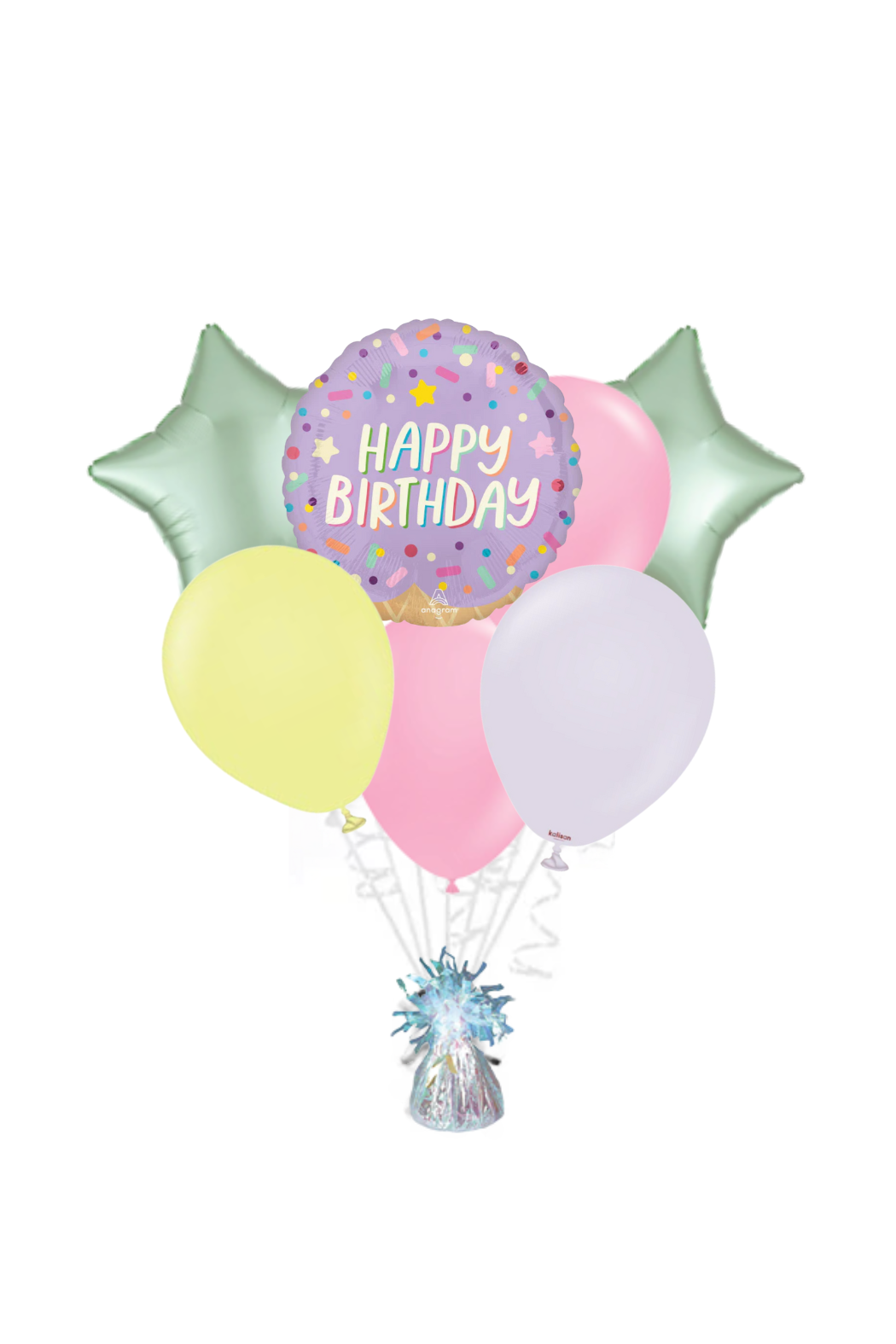 Ice Cream Party Happy Birthday Balloon Bouquet