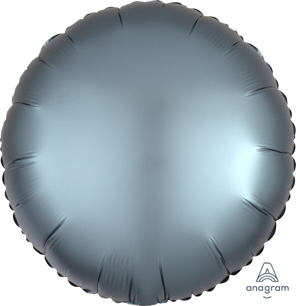 Satin Luxe Blue Steel Standard Foil Balloon