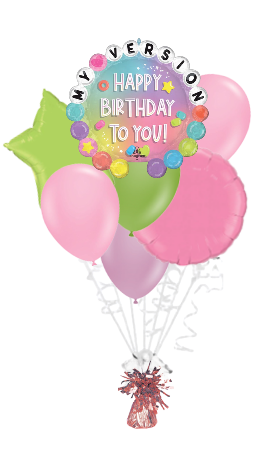 Jumbo Friendship Bracelet Happy Birthday Balloon Bouquet
