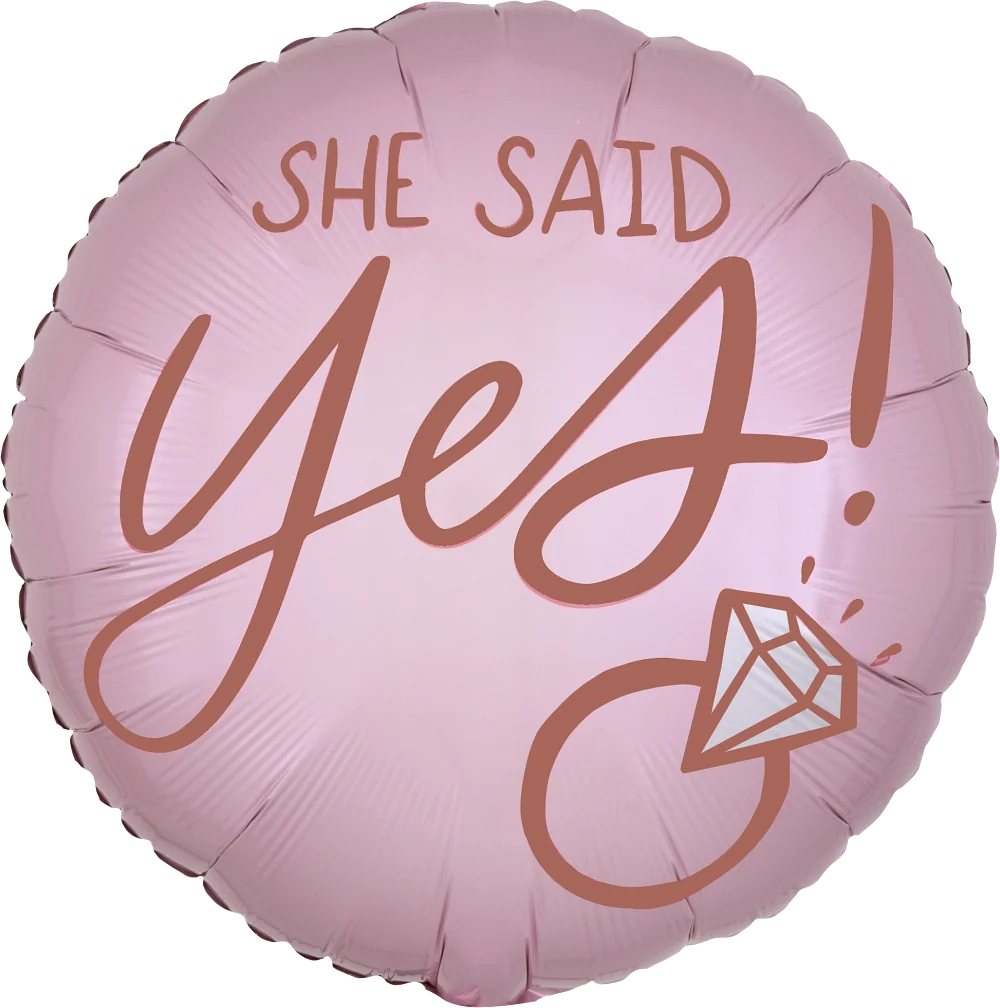 Blush Wedding Foil Balloon - 2 Sided