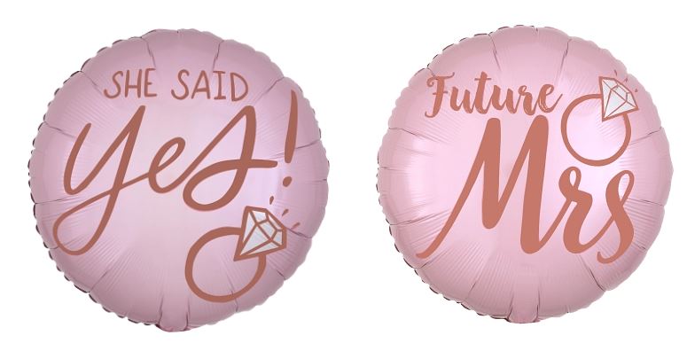 Blush Wedding Foil Balloon - 2 Sided