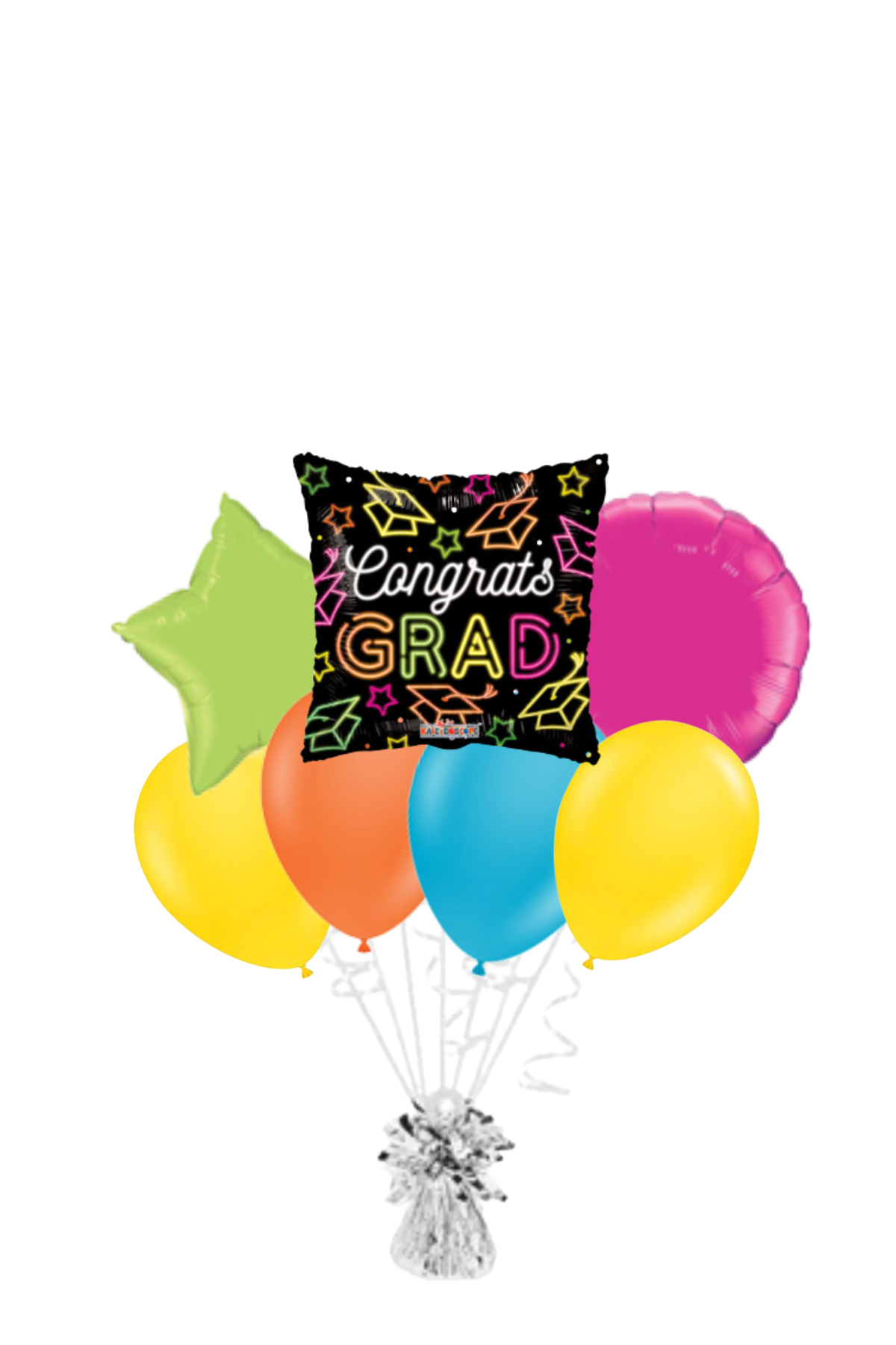 Neon Congrats Grad Balloon Bouquet