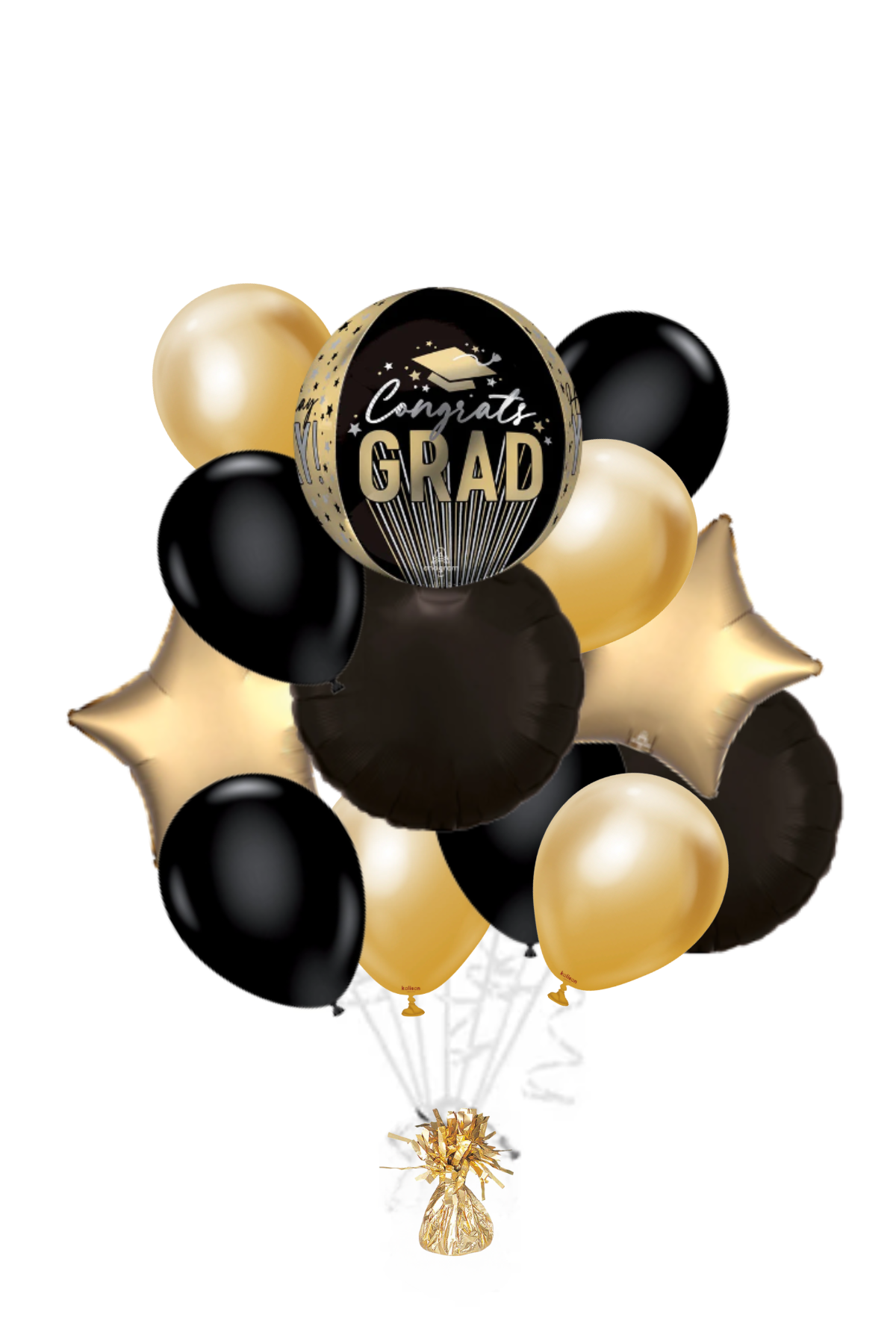 Congrats Grad Stars & Stripes Orbz Balloon Bouquet