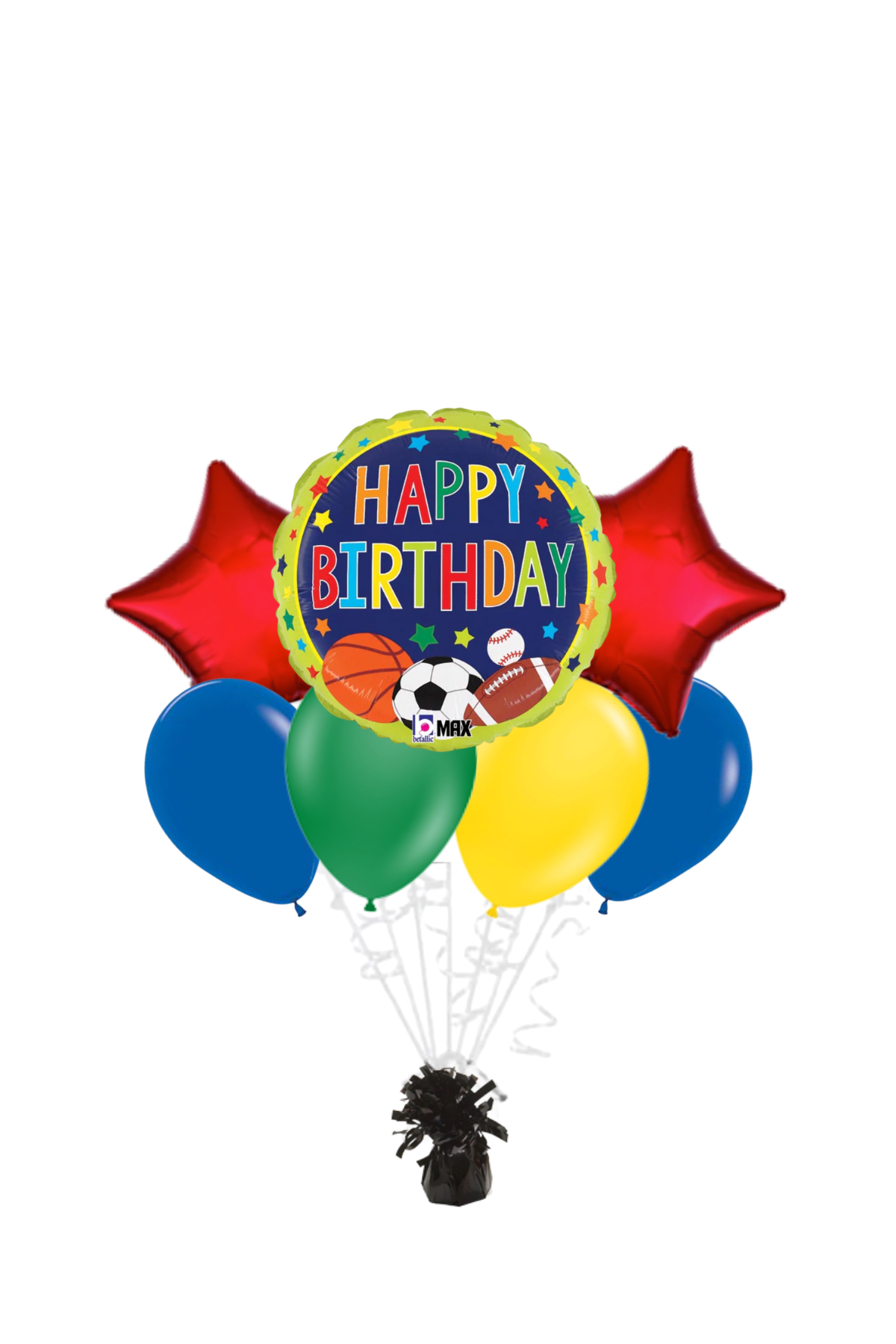 Multi Sports Happy Birthday Balloon Bouquet