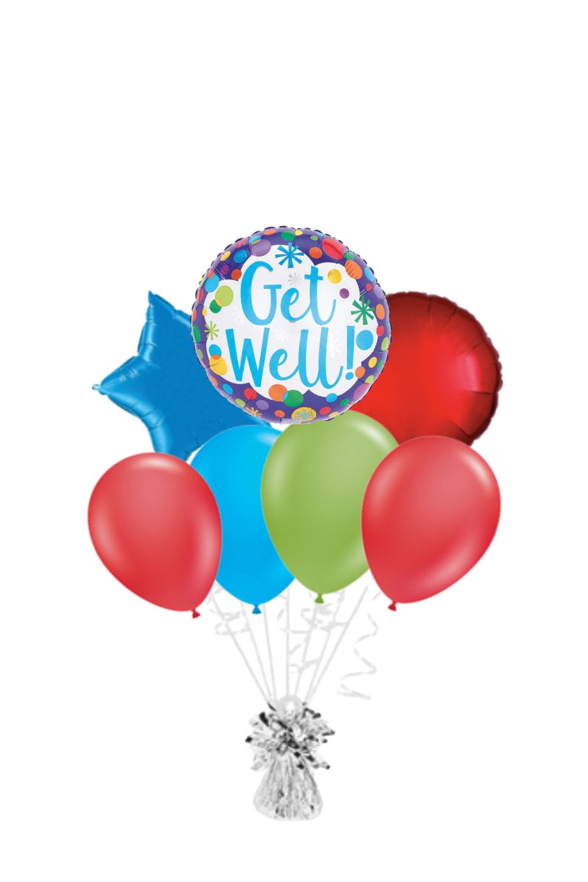Polka Dot Get Well Soon Balloon Bouquet
