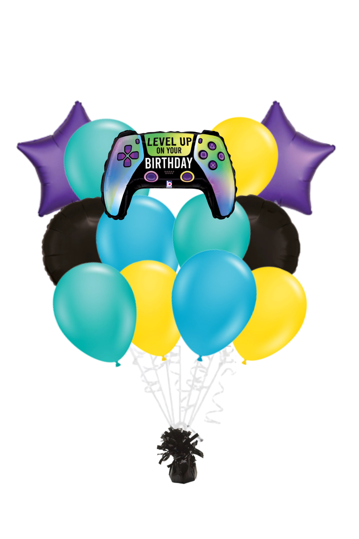 Large Level Up Happy Birthday Balloon Bouquet