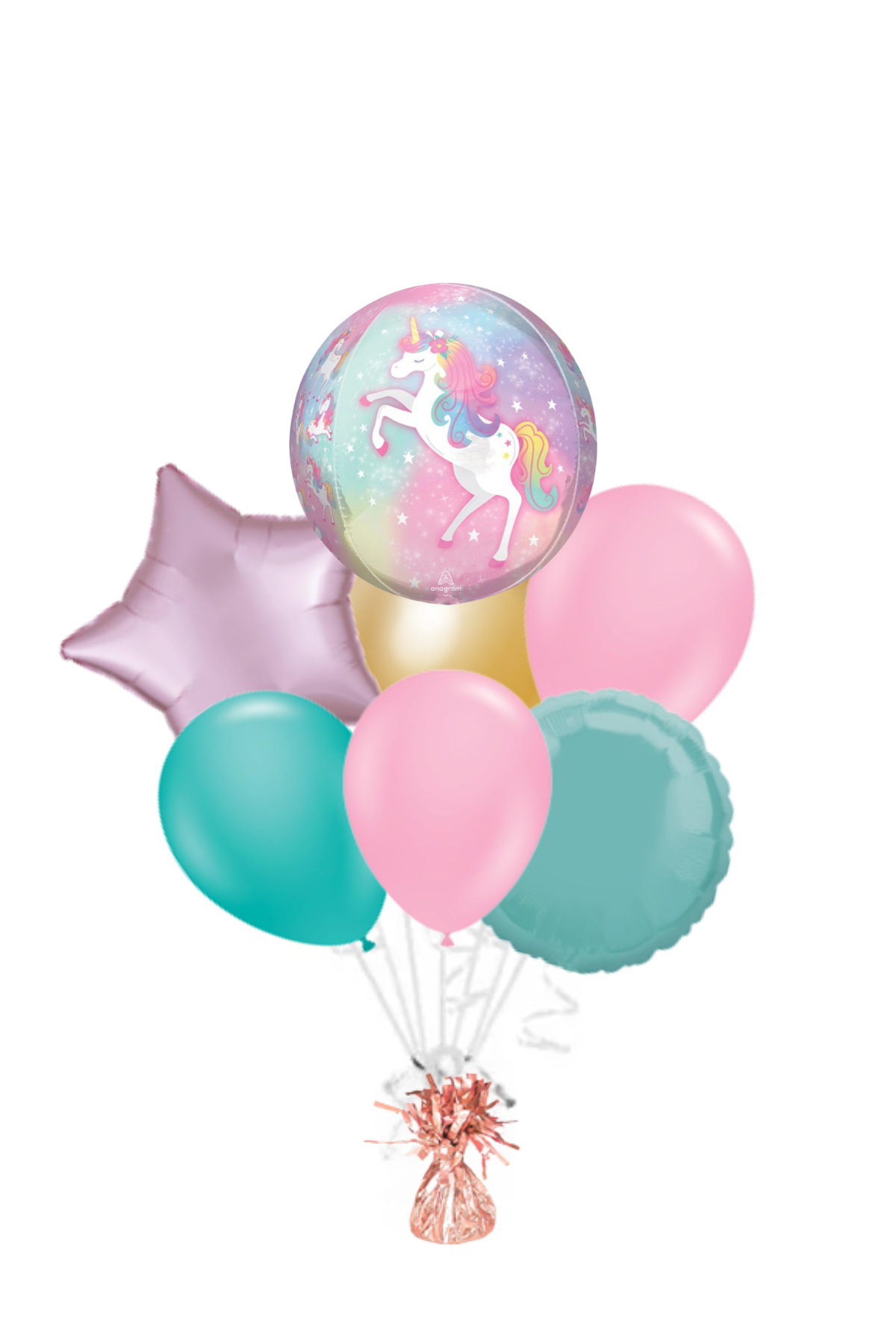 Enchanted Unicorn Orbz Balloon Bouquet