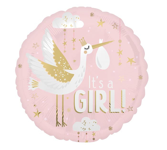 Satin Baby Delivery - It's a Girl Balloon