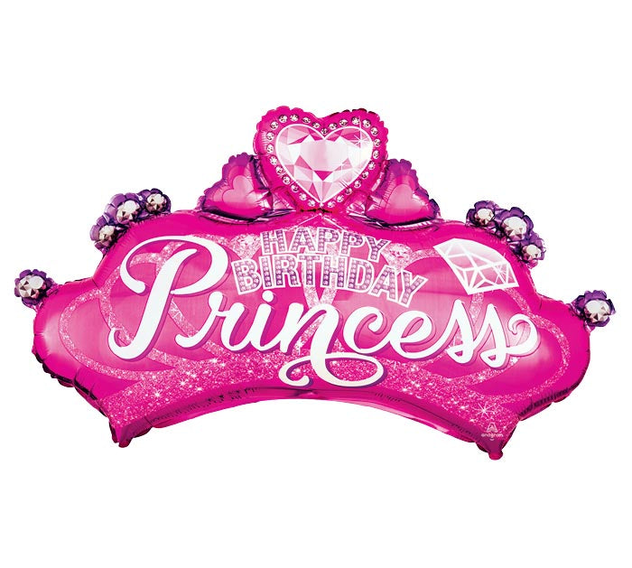 Happy Birthday Princess Crown Balloon