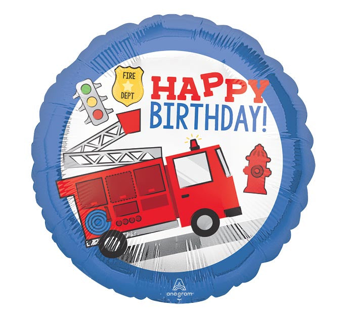 First Responder Fire Truck Balloon