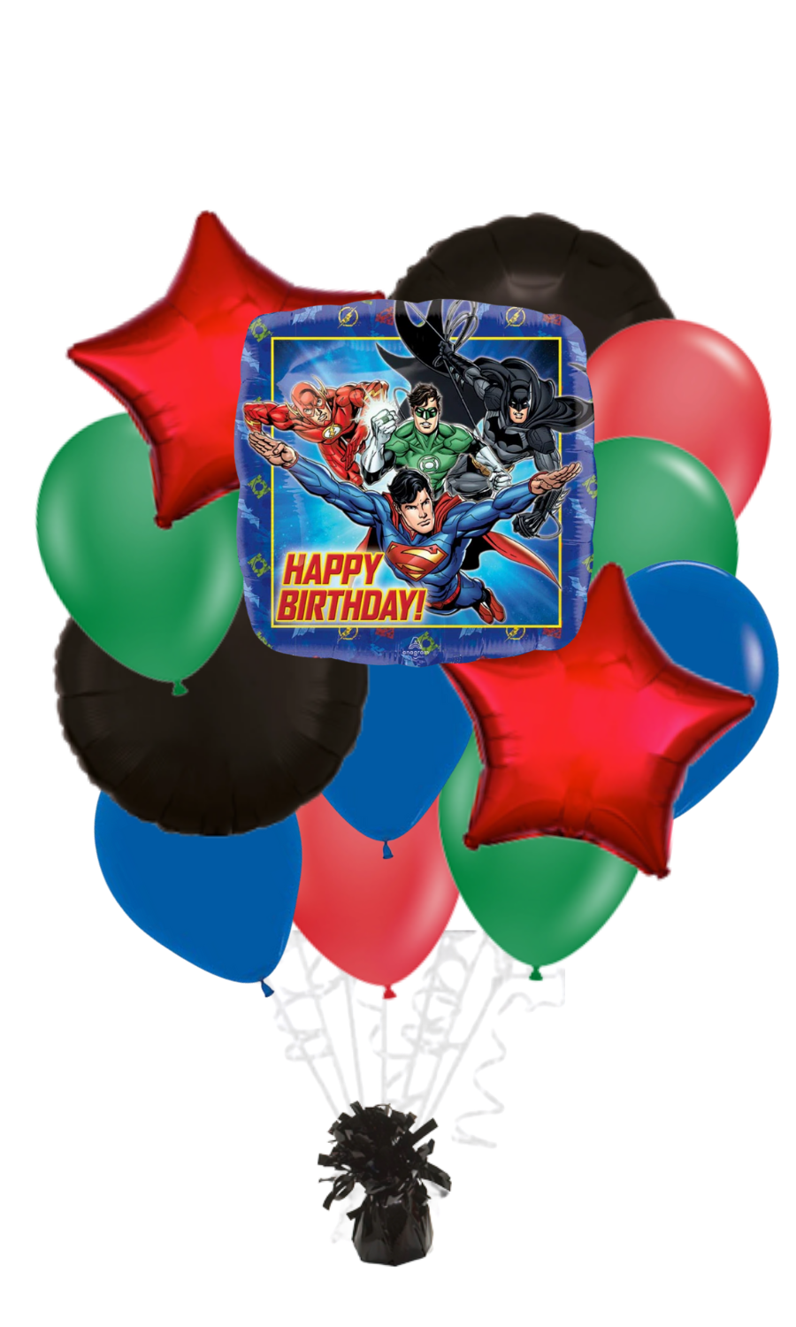 Justice League Happy Birthday Balloon Bouquet