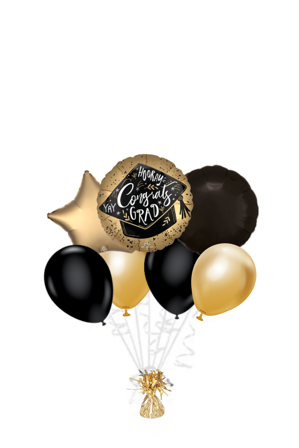 Satin Grad Achievement Burst Balloon Bouquet