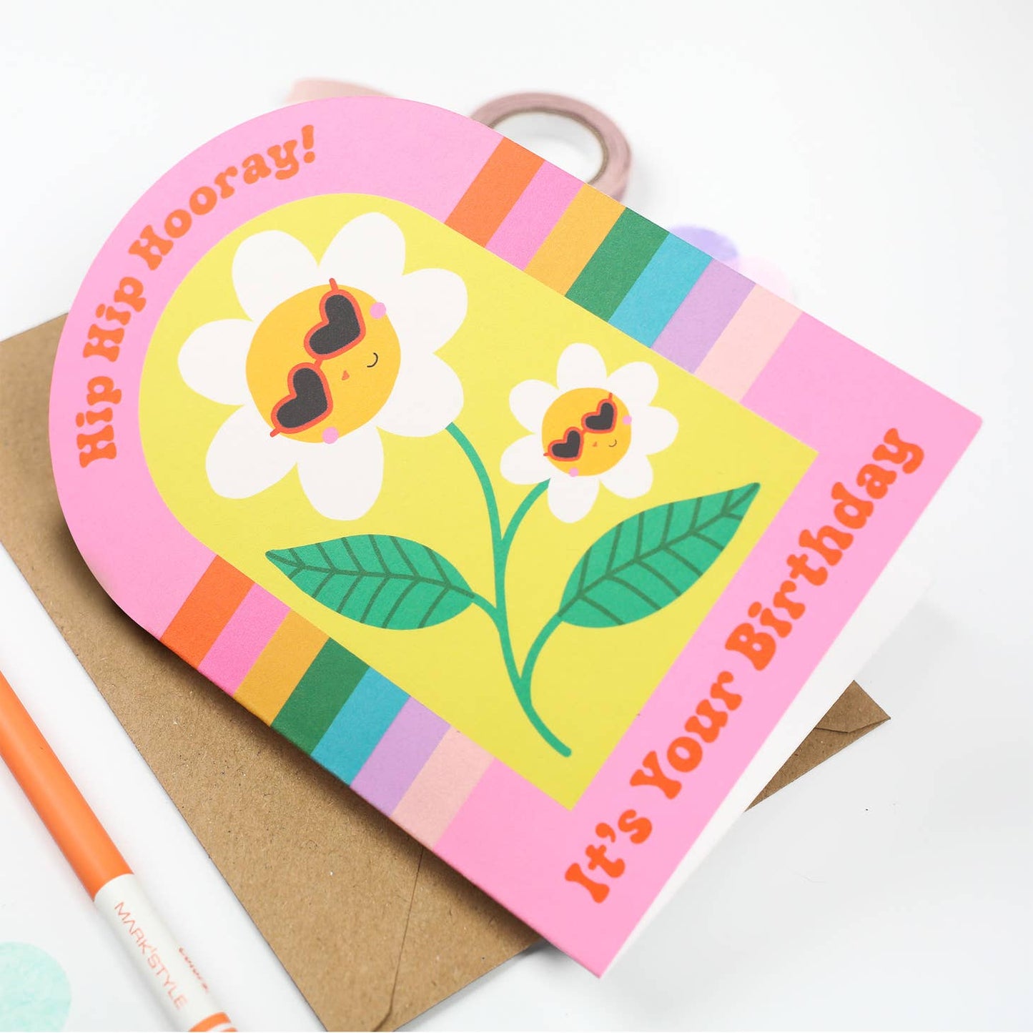 Flower Power Birthday Card