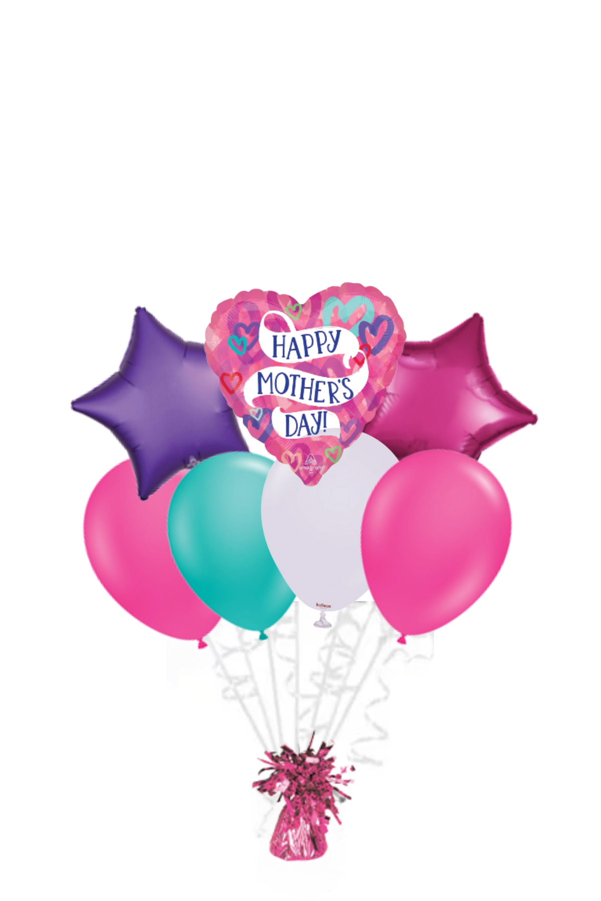 Layered Hearts Happy Mother's Day Balloon Bouquet