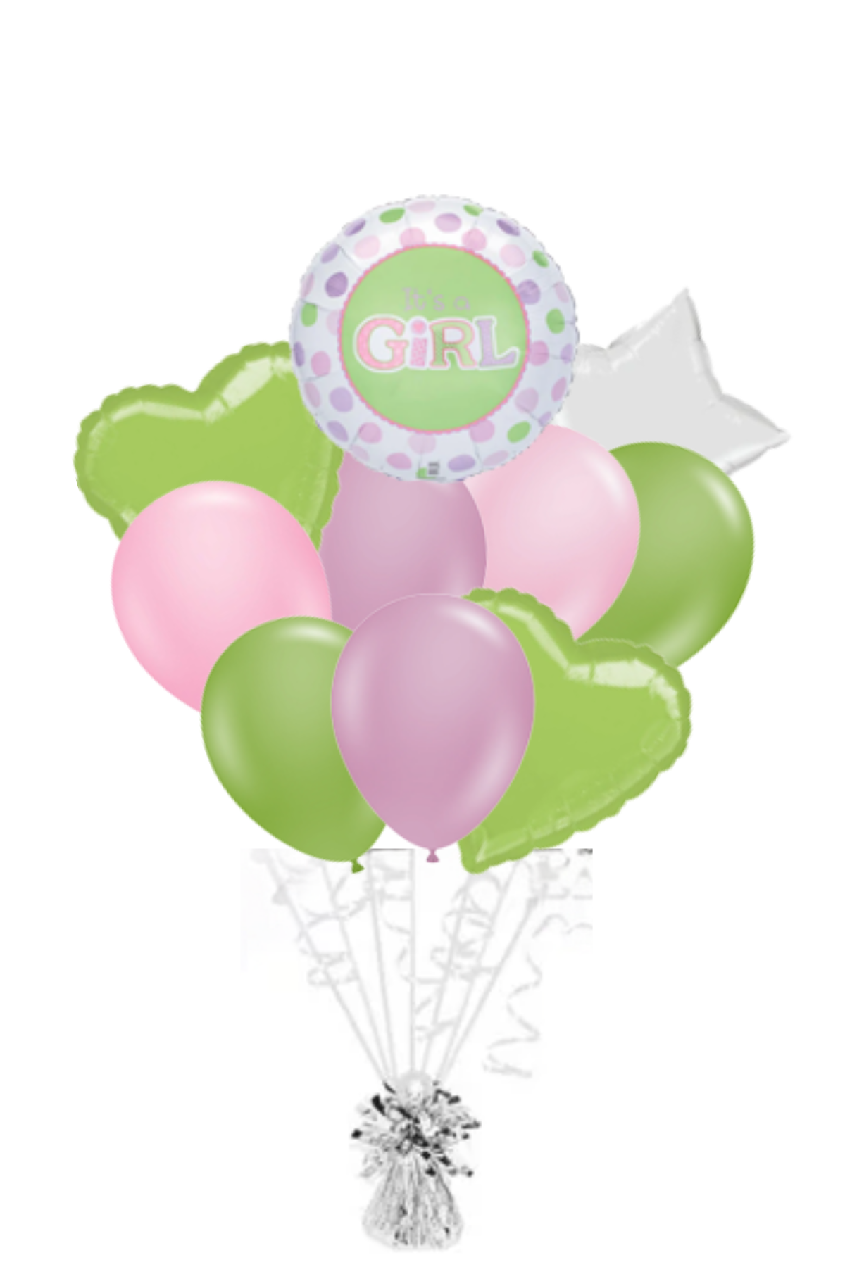 It's a Girl or It's a Boy Polka Dot Balloon Bouquet