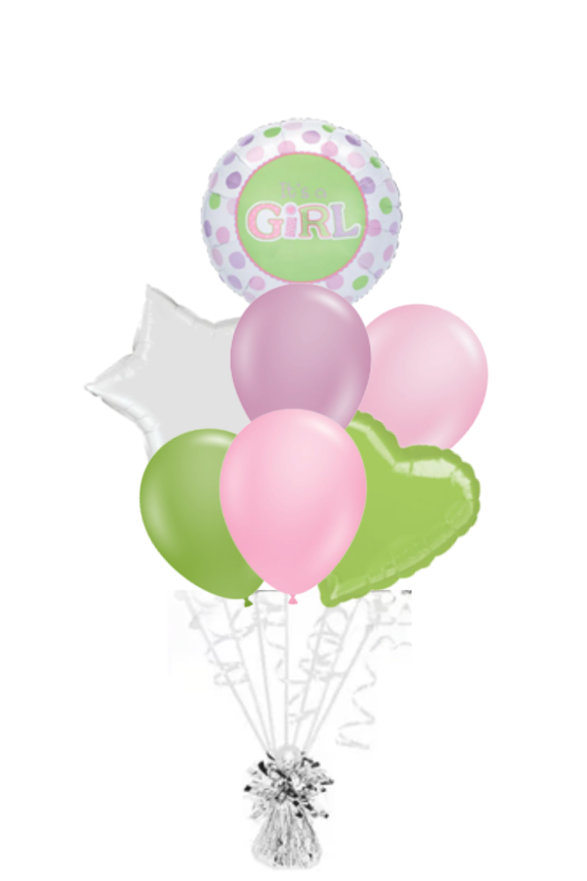It's a Girl or It's a Boy Polka Dot Balloon Bouquet