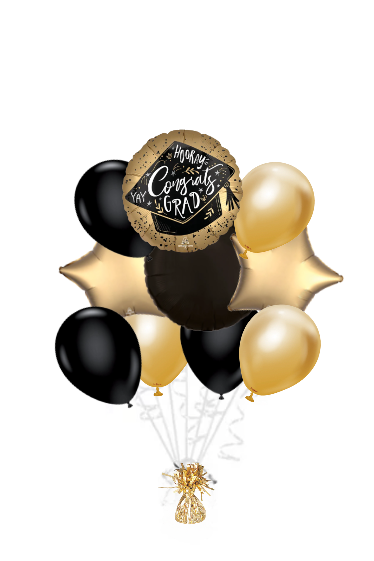 Satin Grad Achievement Burst Balloon Bouquet