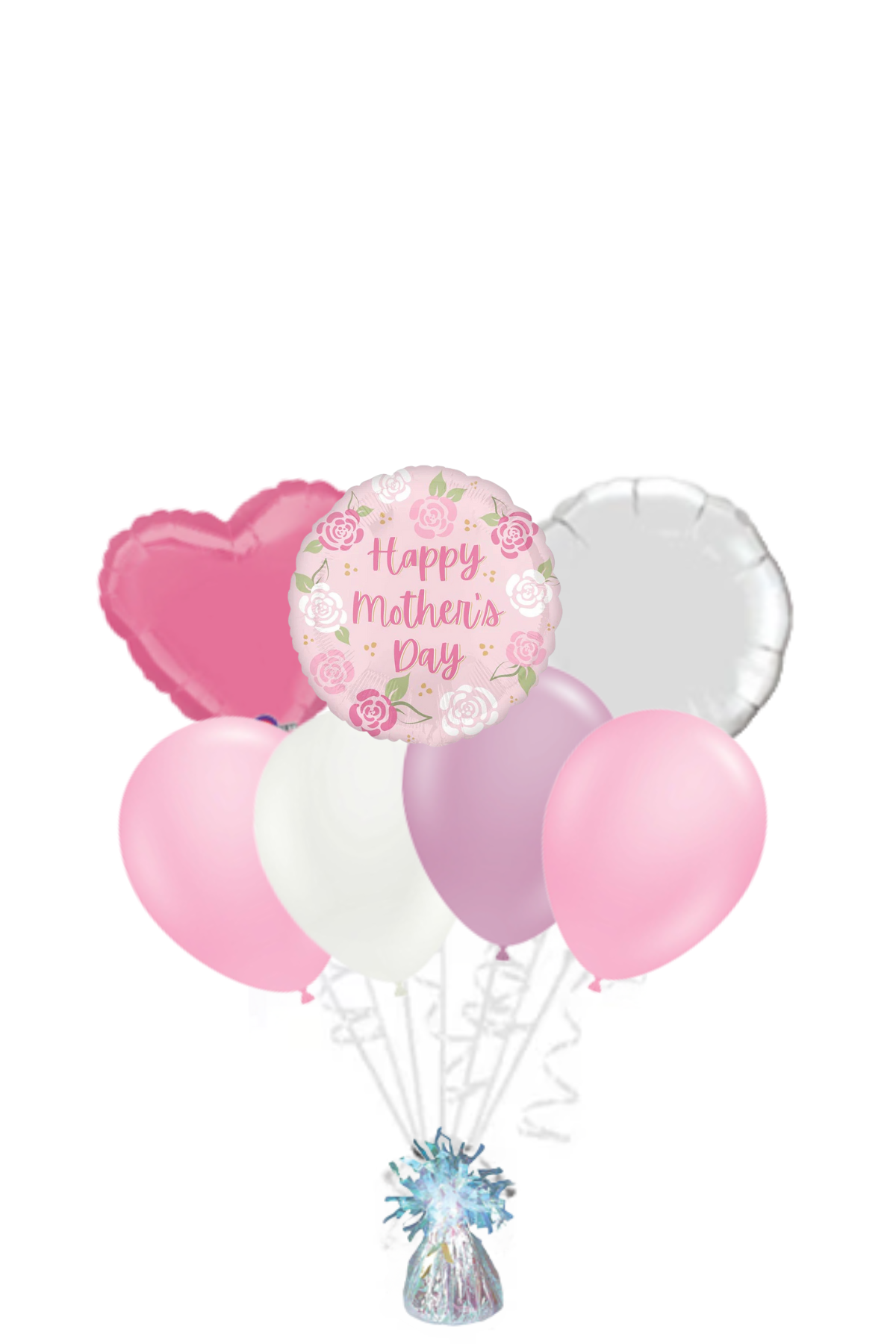 Pink Flowers Happy Mother's Day Balloon Bouquet
