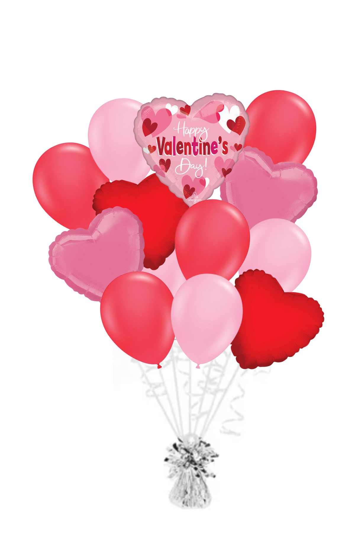 Playful Hearts - Pink Valentine's Day Balloon Bouquet